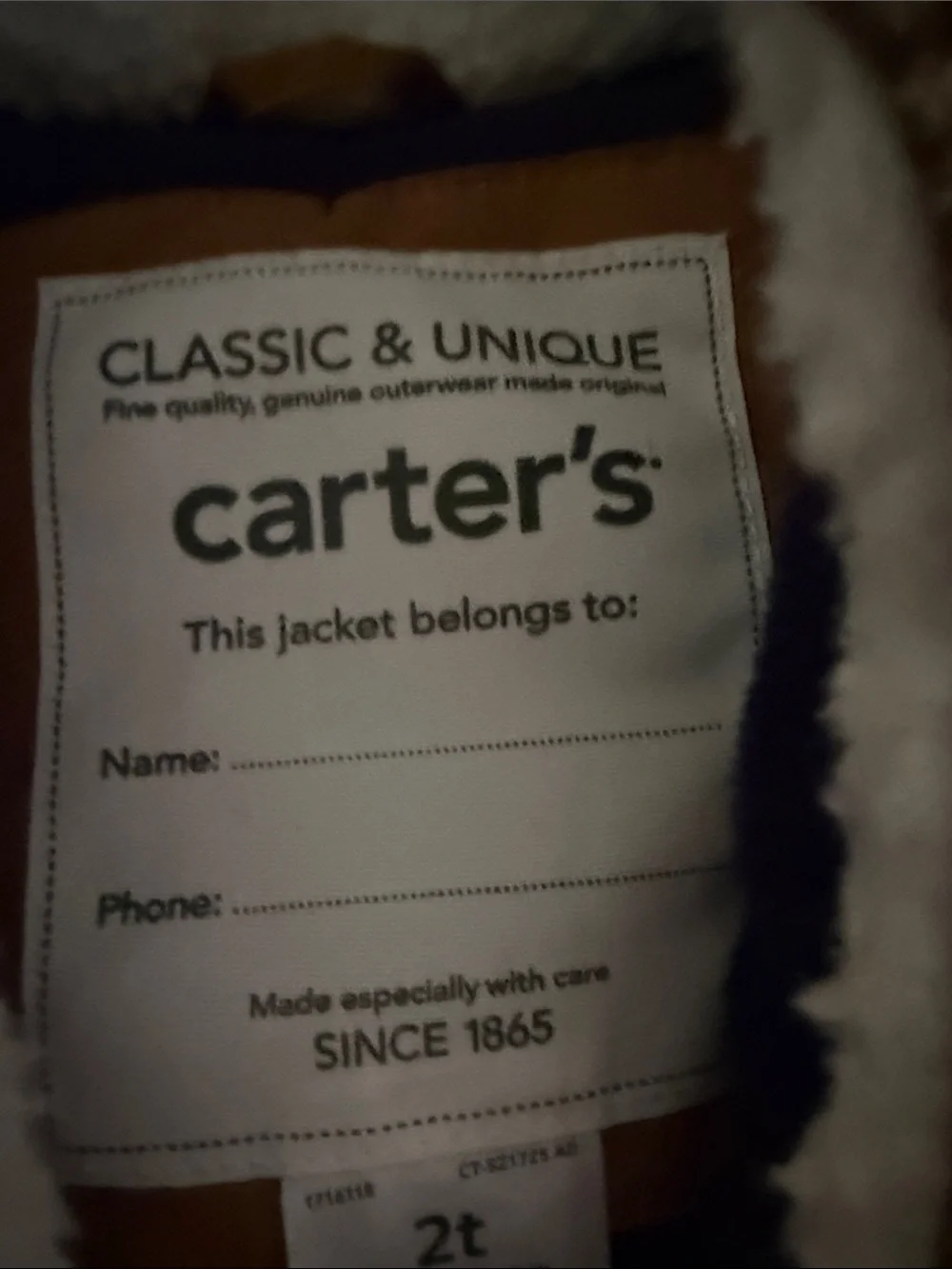 Carters warm tan